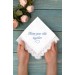 Keep your shit together wedding handkerchief - Embroidered funny wedding gift Bridesmaid hankerchief, Bridal hankie something blue for Bride