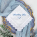 Something Blue for Bride from Maid of Honor Embroidered Bridal Hankerchief Wedding Gift to Bride from Bridesmaid Sister Wedding hankie