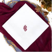 Monogram handkerchief - Custom Embroidered Men's Hankie - Personalized Initial Hankies Dad Hanky Monogrammed Initial - Mens hankerchief