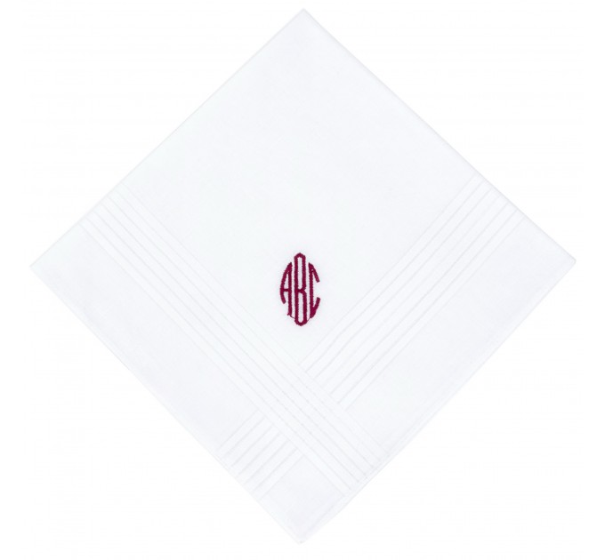 Monogram handkerchief - Custom Embroidered Men's Hankie - Personalized Initial Hankies Dad Hanky Monogrammed Initial - Mens hankerchief