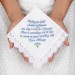 Flower girl gift from bride, Junior bridesmaid handkerchief, Something old and blue