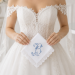 Bridal Monogrammed Handkerchief Something blue hankie with initial B
