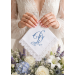 Bridal Monogrammed Handkerchief Something blue hankie with initial D