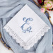 Bridal Monogrammed Handkerchief Something blue hankie with initial F