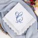 Bridal Monogrammed Handkerchief Something blue hankie with initial G