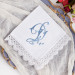 Bridal Monogrammed Handkerchief Something blue hankie with initial G