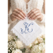 Bridal Monogrammed Handkerchief Something blue hankie with initial K