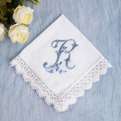 Embroidered Initial R Handkerchief, Cotton Wedding Hanky, Custom Keepsake, Something Blue Bride Gift, Monogrammed Wedding Bridal Hankerchief, Embroidered Cotton Hankie Embroidered Initial R Handkerchief, Cotton Wedding Hanky, Custom Keepsake, Something Blue Bride Gift, Monogrammed Wedding Bridal Hankerchief, Embroidered Cotton Hankie