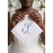 Bridal Monogrammed Handkerchief Something blue hankie with initial S