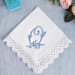 Bridal Monogrammed Handkerchief Something blue hankie with initial S