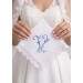 Bridal Monogrammed Handkerchief Something blue hankie with initial V