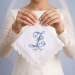 Bridal Monogrammed Handkerchief Something blue hankie with initial Z