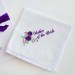 Wedding Handkerchief for Mother of the Bride from Daughter Custom embroidered wedding Spring wedding gifts Best Bridesmaid Maid of Honor