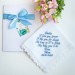 Daughter Gift from Mom - Custom Wedding Handkerchief for Bride, Sentimental Wedding Gift, Bridal Hankerchief , Something Blue Hankies