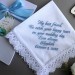 Something Blue for Bride from Maid of Honor - Bridal Shower Gift - Personalized Embroidered Wedding Handkerchief for Bride - Bachelorette Party