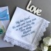 Something Blue for Bride from Maid of Honor - Bridal Shower Gift - Personalized Embroidered Wedding Handkerchief for Bride - Bachelorette Party