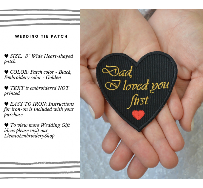 Father of the Bride Wedding Tie Patch from Daughter