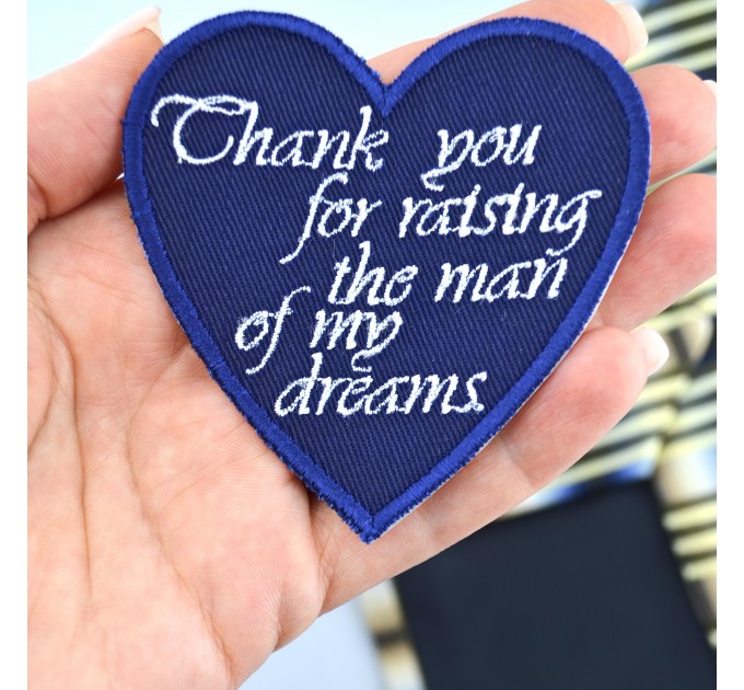 Father in Law Wedding Tie Patch, Father of the Groom Gift from Bride, Embroidered Custom Label