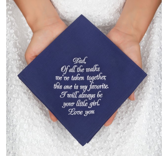 Dad Wedding handkerchief from Bride Father of the Bride Hankerchief Dad Hankie Wedding