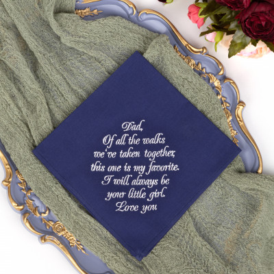 Dad Wedding handkerchief from Bride Father of the Bride Hankerchief Dad Hankie Wedding
