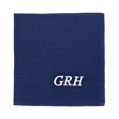Monogrammed mens handkerchief, Monogrammed pocket square, Linen custom hankerchief