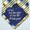 Groom tie patch on wedding day - You are the love of my life - I love you 