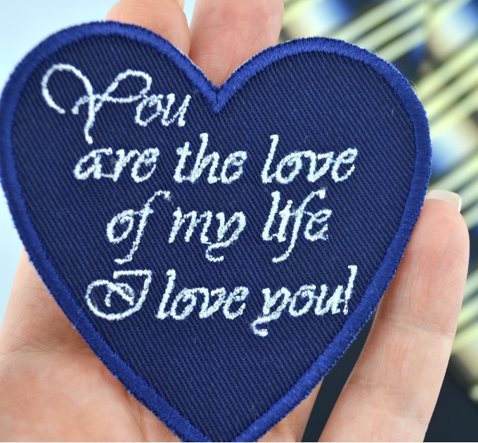 Groom tie patch on wedding day - You are the love of my life - I love you 