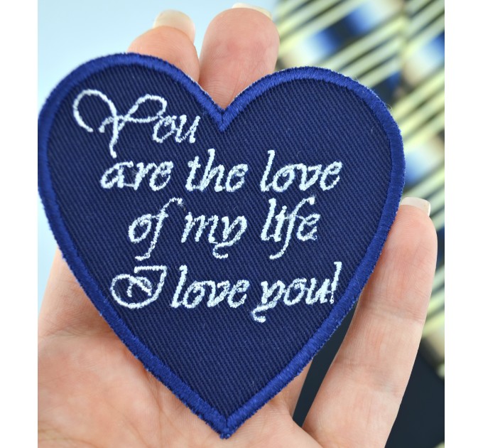 Groom tie patch on wedding day - You are the love of my life - I love you 