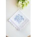 Mother of the Bride Handkerchief - Embroidered Wedding Gift for Mom from Daughter