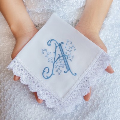 Bridal Monogrammed Handkerchief