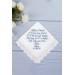 Bridal handkerchief I'll love you forever Bride gift from mom Something blue hanky Daughter wedding gift from Mom heirloom Embroidered
