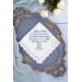 Bridal handkerchief I'll love you forever Bride gift from mom Something blue hanky Daughter wedding gift from Mom heirloom Embroidered