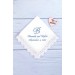 Something Blue Gift for Bride, Wedding Handkerchief, Monogrammed Cotton Hankerchief, Bridal gift, Embroidered Initials Hanky Gift for Couple