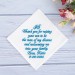 Mother in law wedding handkerchief, Mother of the groom hankerchief, Future mother gift, I will love your son, Embroidered custom hankie