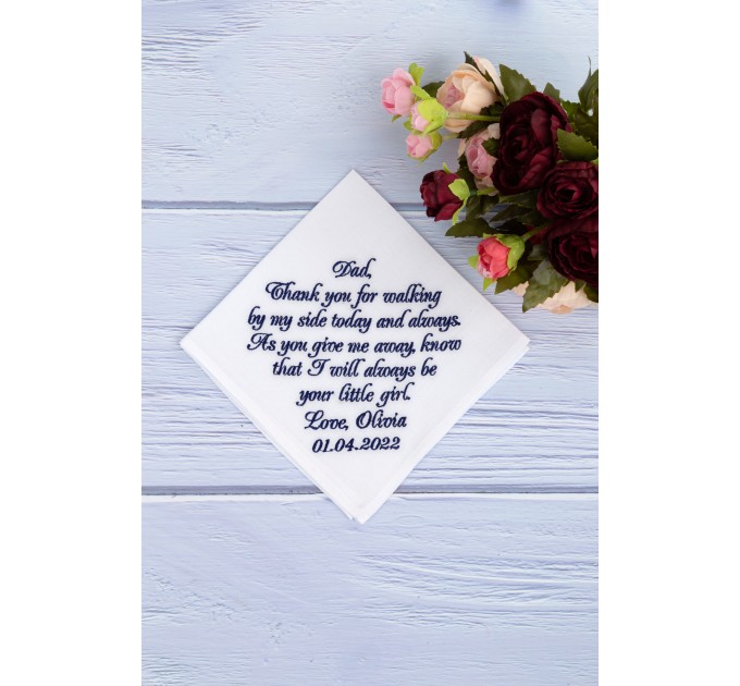Parents wedding hankerchief, Personalized embroidered handkerchiefs, Custom hankerchief, Mom and Dad hankerchief set, Wedding mother of the bride and father of the bride handkerchiefs from daughter