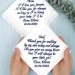 Mother of the Bride wedding handkerchief from daughter embroidered custom message to Mom from Bride - I'll love you forever