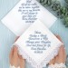 Wedding handkerchief for Mom and Dad from Bride, Mother of the Bride gift, Father of the Bride hankerchief from faughter, lace hankies, Ladies hanky