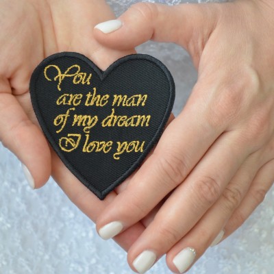Groom gifts from the bride Wedding tie patch - You are the man of my dream I love you