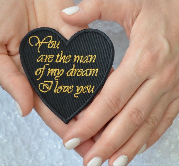 Groom gifts from the bride Wedding tie patch - You are the man of my dream I love you