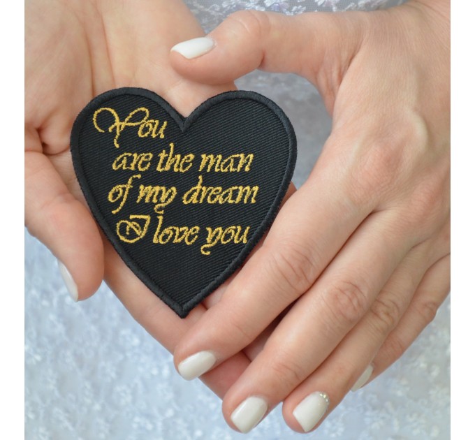 Groom gifts from the bride Wedding tie patch - You are the man of my dream I love you